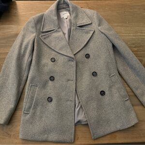 Old Navy Men's Charcoal Pea Coat
